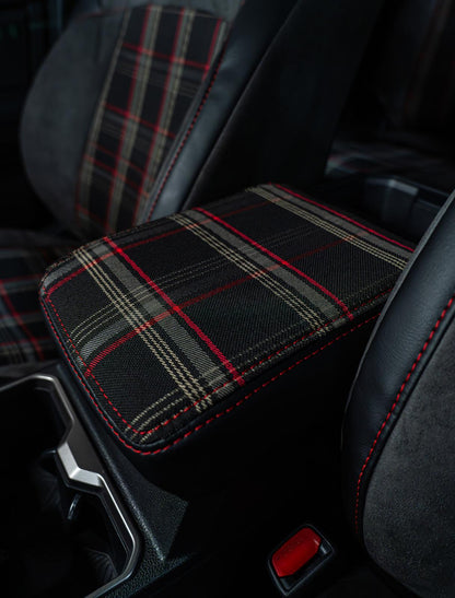 Center Console Cover for 2024+ Toyota Tacoma Black with Red Stitch PRP Seats