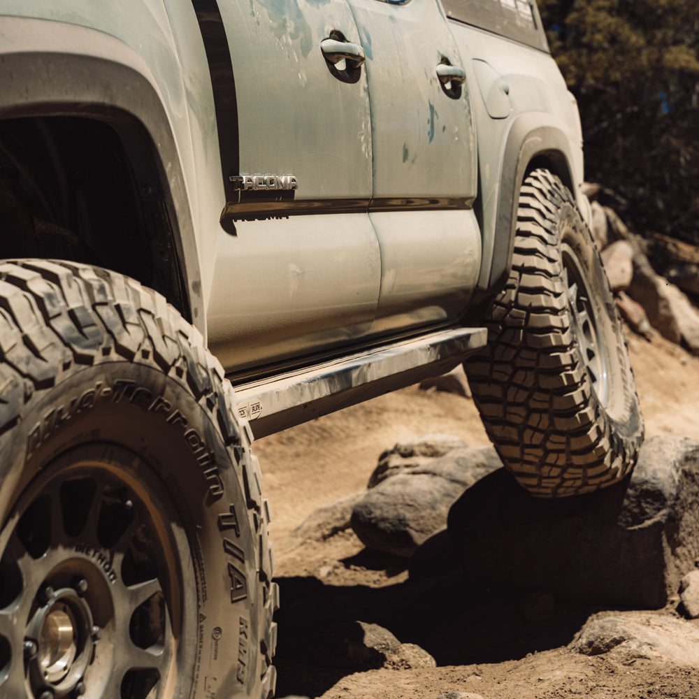 Tacoma Rock Sliders For 05-23 Toyota Tacoma Black Powdercoat Steel Rock Slide Engineering