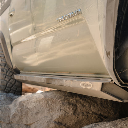 Tacoma Rock Sliders For 05-23 Toyota Tacoma Black Powdercoat Steel Rock Slide Engineering