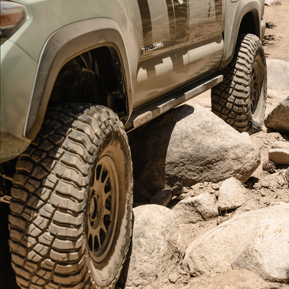 Tacoma Rock Sliders For 05-23 Toyota Tacoma Black Powdercoat Steel Rock Slide Engineering
