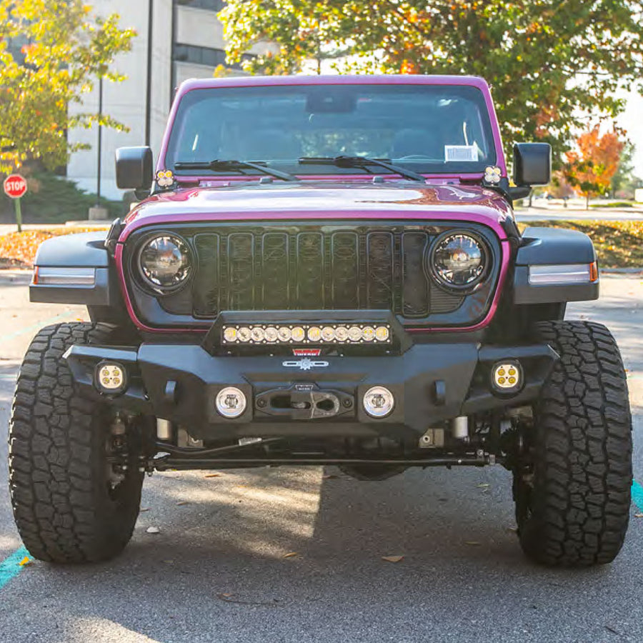 Combo Mid Front And Full Rear Bumpers For 18-25 Jeep Wrangler JL 2-4 Door 20-25 Gladiator
