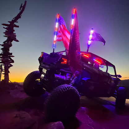 LED Whip Chunky Monkey Apex Whip 22" Pair