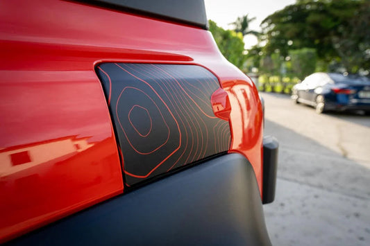 Printed Series Stealth Topo Fuel Door Overlay - 2021+ Bronco
