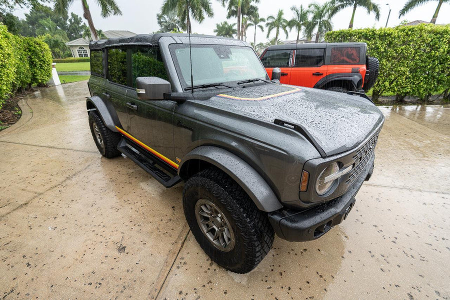 Badlands 5 Bar Retro Stripe Package (Hood, Lower Door Protection, Door Sills) - 2021+ Bronco
