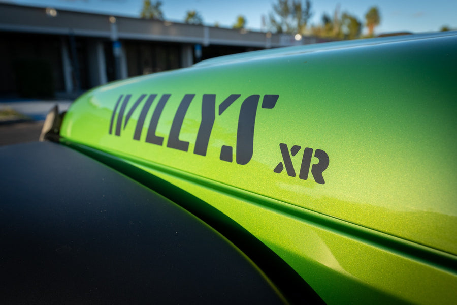 XR Stencil Style Hood Decals - 2022+ Wrangler Willys Xtreme Recon