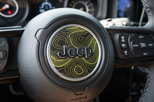 Topographic Steering Wheel Overlays - 2018+ Wrangler JL / Gladiator JT