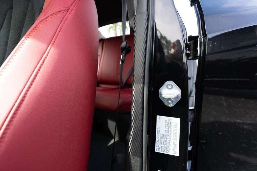 3D Carbon Fiber Seatbelt Trim Protector - 2023+ Integra / 2022+ Civic