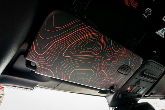 Topo Interior Sun Visor Overlays (Printed Series) - 2021+ Bronco (with Homelink)