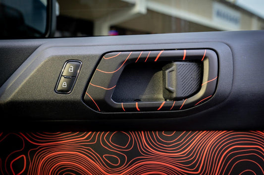 Topo Interior Door Handle Overlays - 2021+ Bronco