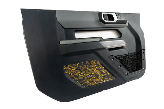 Topo Interior Lower Door Card Insert Overlays (Printed Series) - 2021+ Bronco 2 Door