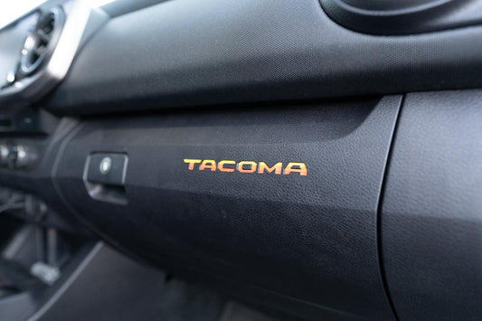 Glove Box "TACOMA" Logo Inlays (Printed Series) - 2016-2023 Tacoma