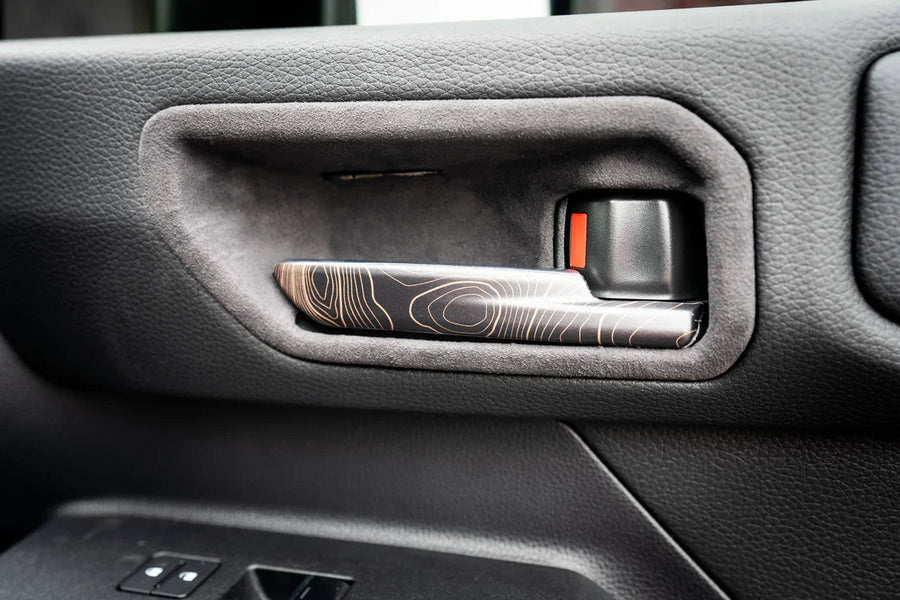 Topographic Interior Door Handle Overlays - 2024+ Land Cruiser