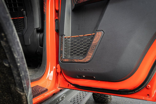 Topo Rear Door Net Trim Overlay Kit (Printed Series) - 2021+ Bronco