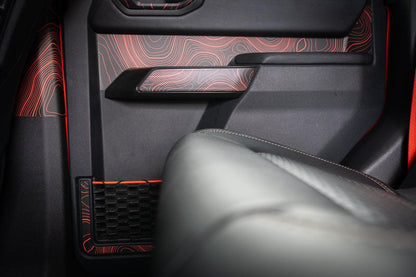 Topo Rear Door Net Trim Overlay Kit (Printed Series) - 2021+ Bronco
