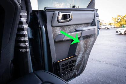 Topo Rear Interior Lower Door Card Insert Overlays (Printed Series) - 2021+ Bronco 4 Door