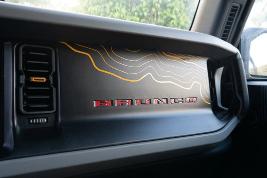 Topographic Map Dash Overlay V2 - 2021+ Bronco