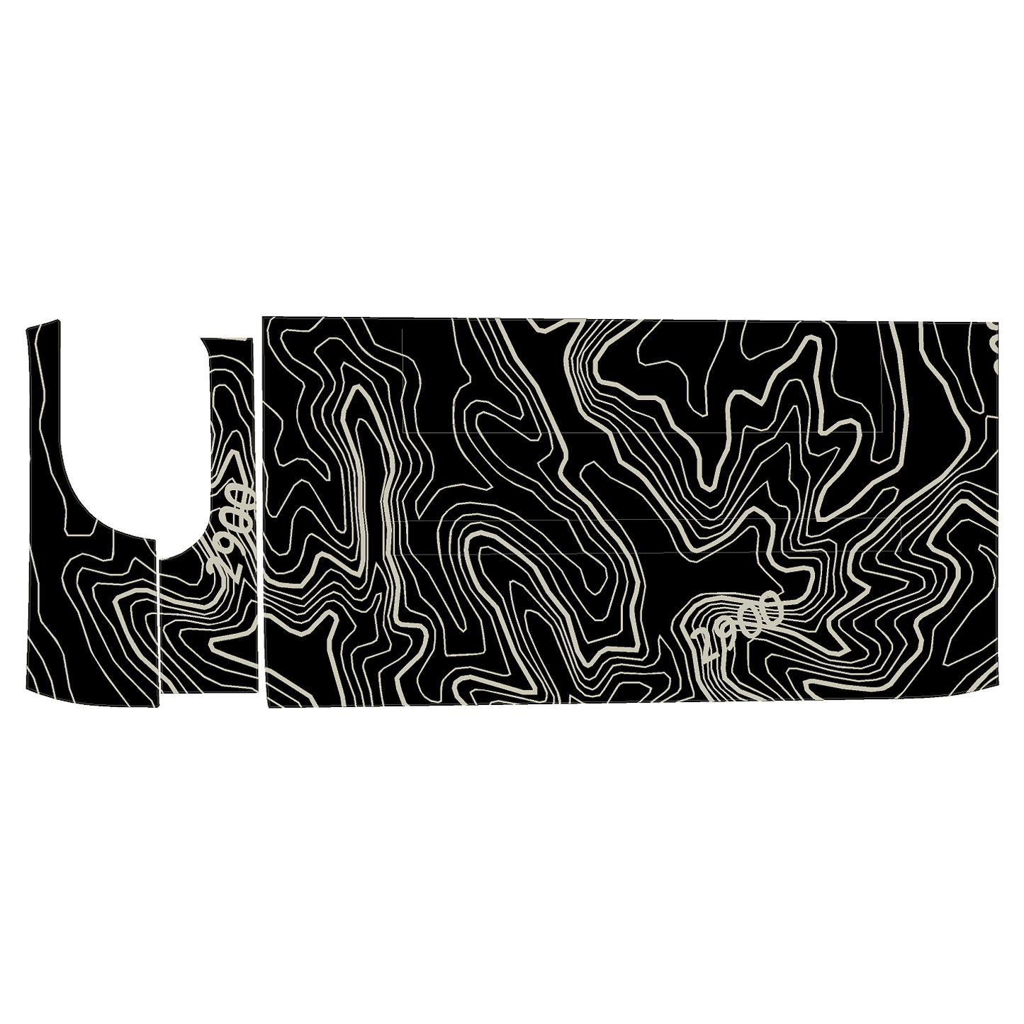 Topo 3 Piece Dash Kit (Printed Series) - 2021+ Bronco