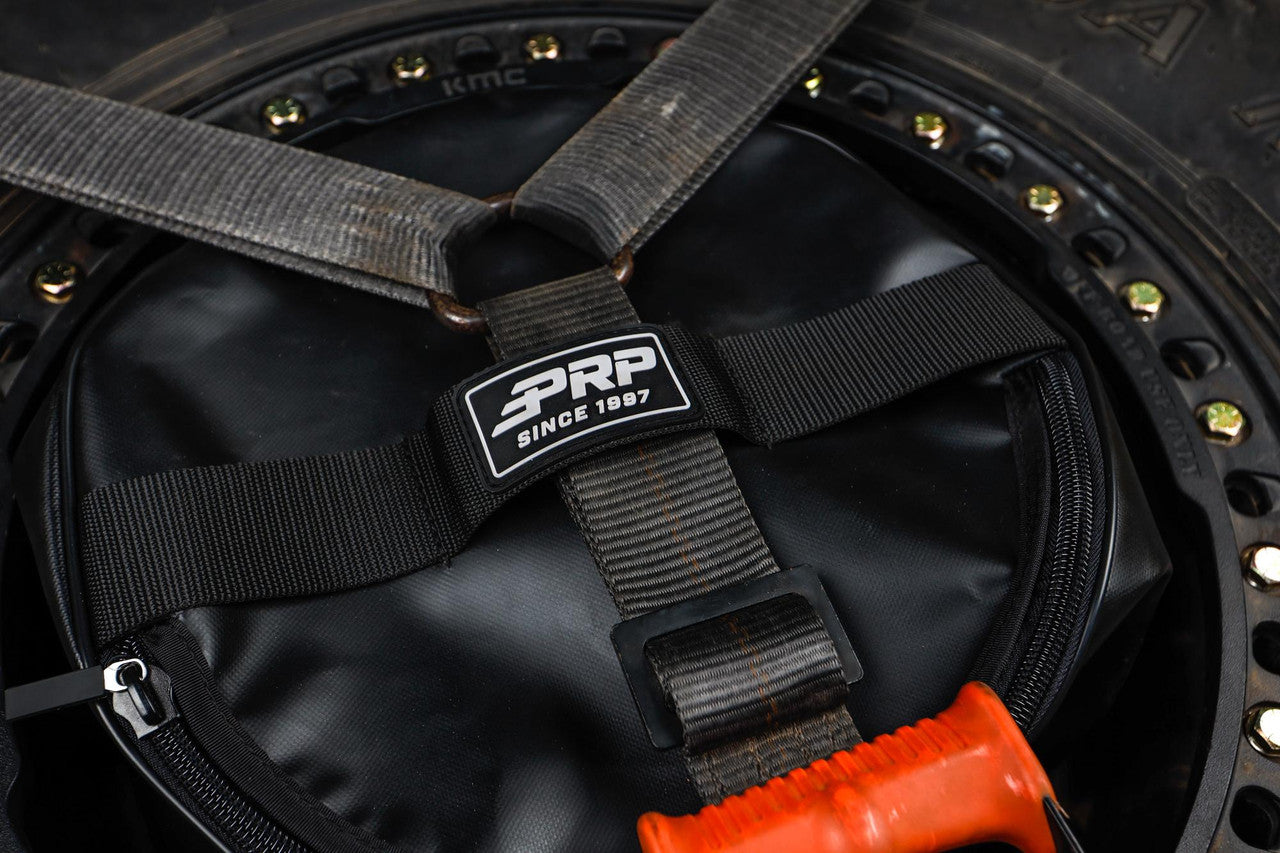 Spare Tire Storage Bag 8.5 x 13 Inch Black Vinyl Coated Nylon PRP Seats