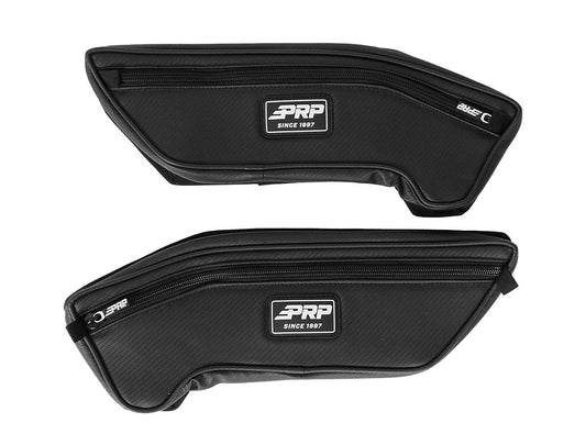 Front Lower Door Bags with Knee Pad for 16+ Polaris General Pair - Default Title