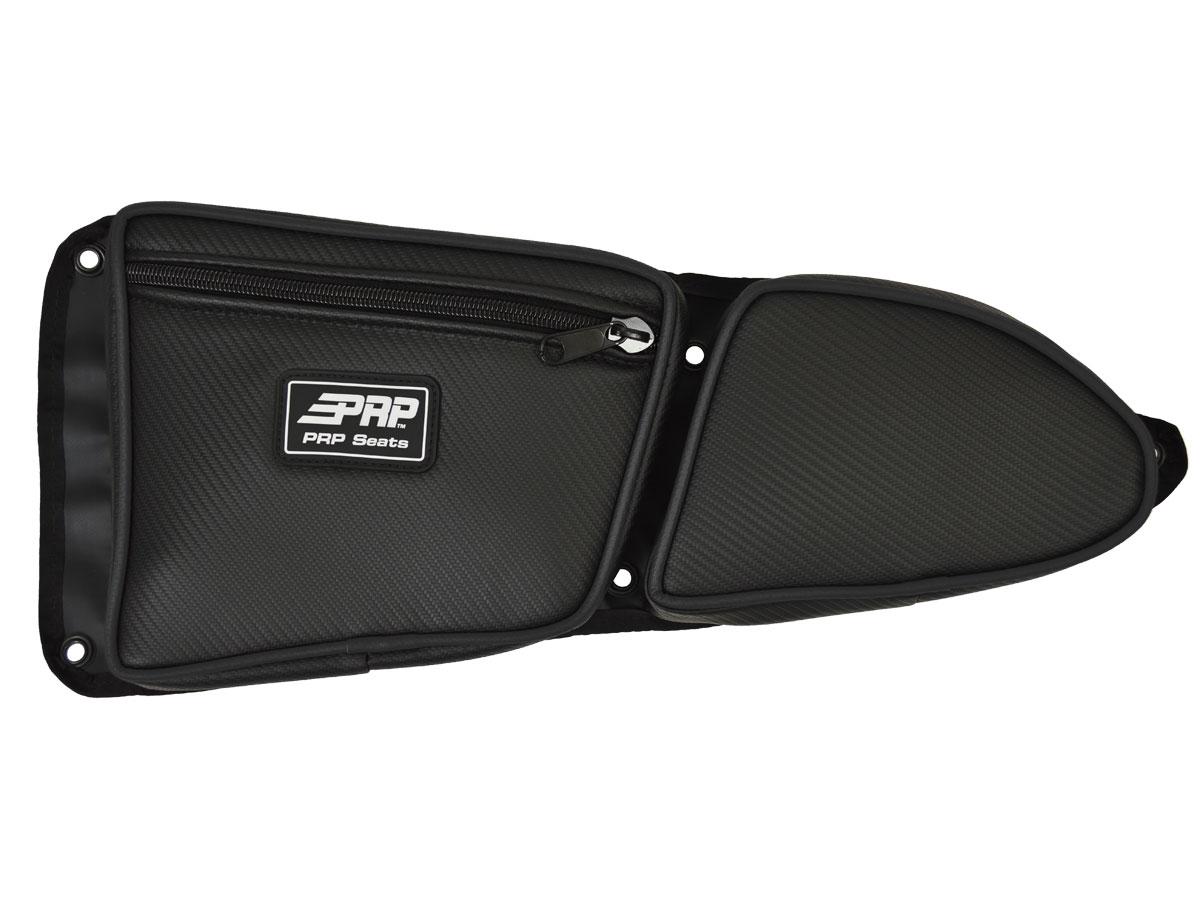 Front Door Bag with Knee Pad for Polaris RZR Driver Side Black PRP Seats