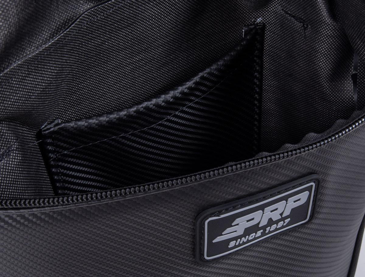 Front Door Bag with Knee Pad for Polaris RZR Driver Side Black PRP Seats
