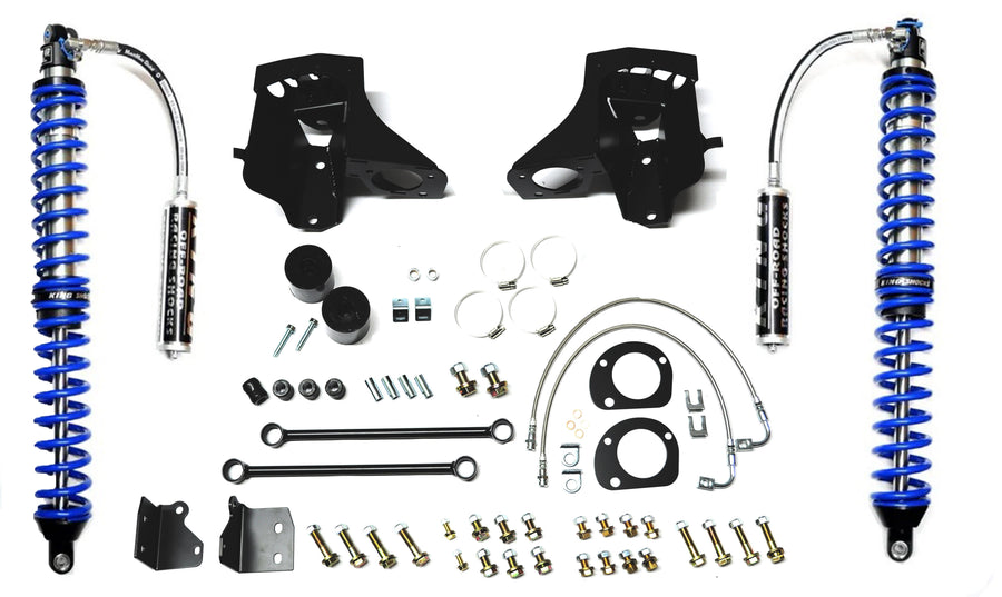 Jeep JK Coilover Ki Front Bolt On with C/Os 07-18 Wrangler JK Black With Compression Adjusters EVO Mfg