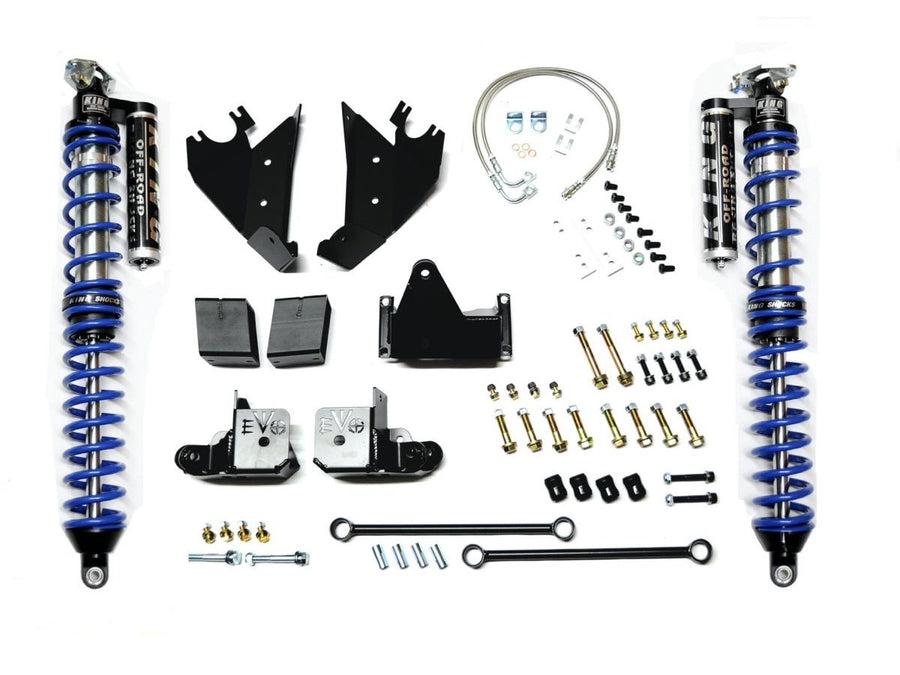 Jeep JK Coilover Kit Rear Bolt On with C/Os 07-18 Wrangler JK Black with Compression Adjusters Aftermarket Rear Axle EVO Mfg