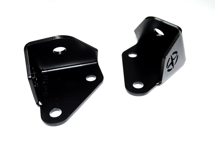 Jeep JK A Pillar Light Mount 07-18 Wrangler JK Black Powdercoat Pair EVO Manufacturing