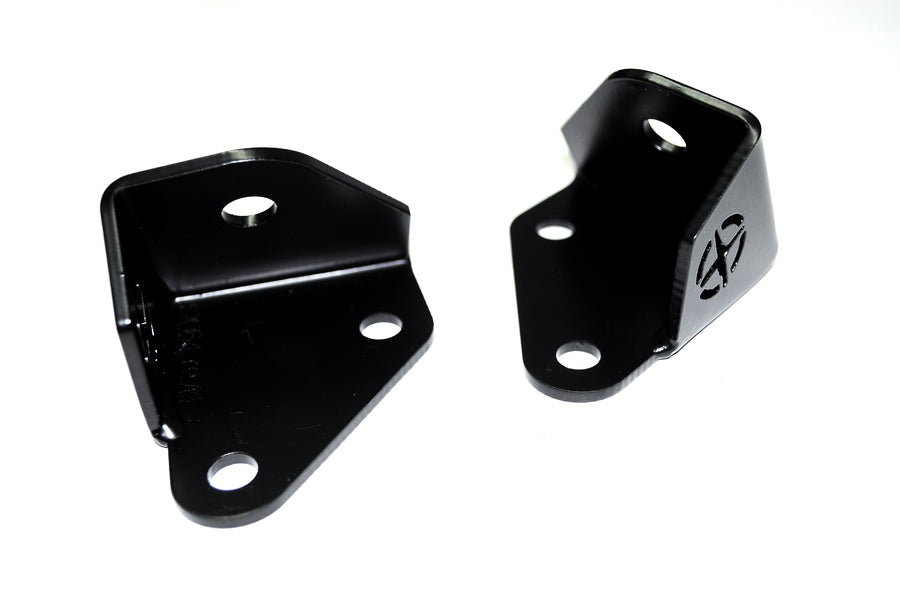 Jeep JK A Pillar Light Mount 07-18 Wrangler JK Black Powdercoat Pair EVO Manufacturing