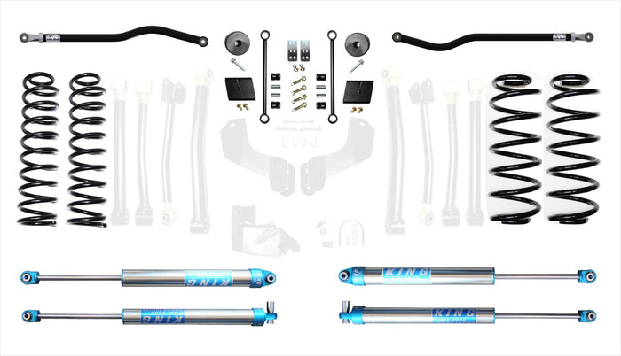 18-Present Jeep Wrangler JL 2.5 Inch Enforcer 4XE Lift Stage 1 Plus with EVO SPEC King 2.0 Shocks EVO Manufacturing