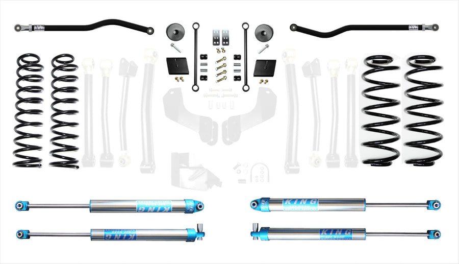 18-Present Jeep Wrangler JL 2.5 Inch Enforcer 4XE Lift Stage 1 Plus with EVO SPEC King 2.0 Shocks EVO Manufacturing