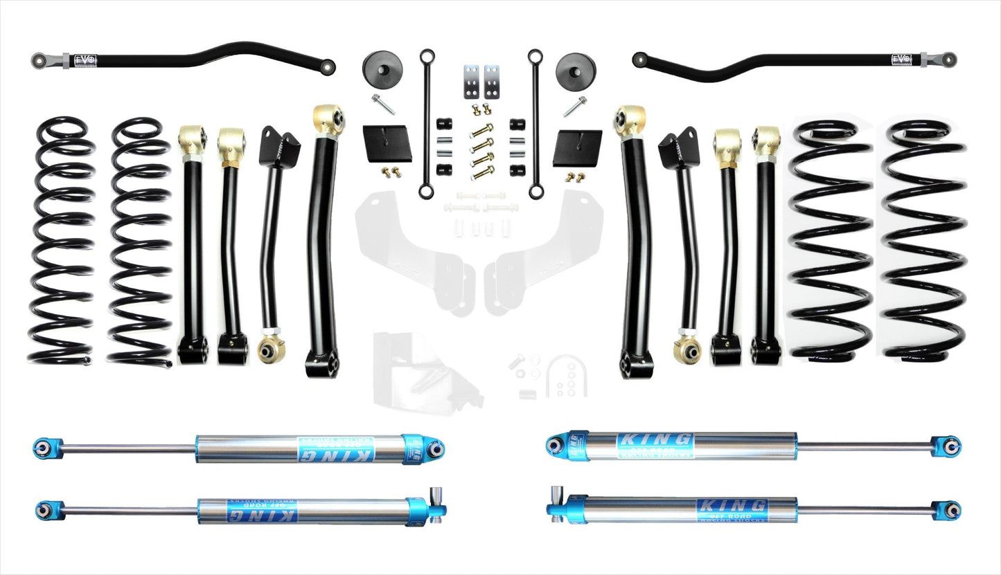 18-Present Jeep Wrangler JL 2.5 Inch Enforcer 4XE Lift Stage 4 Plus with EVO SPEC King 2.0 Shocks EVO Manufacturing