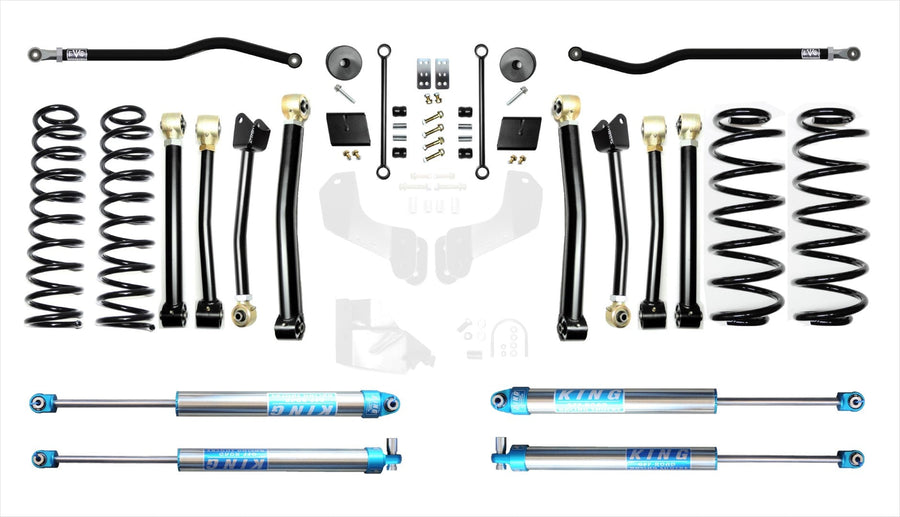 18-Present Jeep Wrangler JL 2.5 Inch Enforcer 4XE Lift Stage 4 Plus with EVO SPEC King 2.0 Shocks EVO Manufacturing
