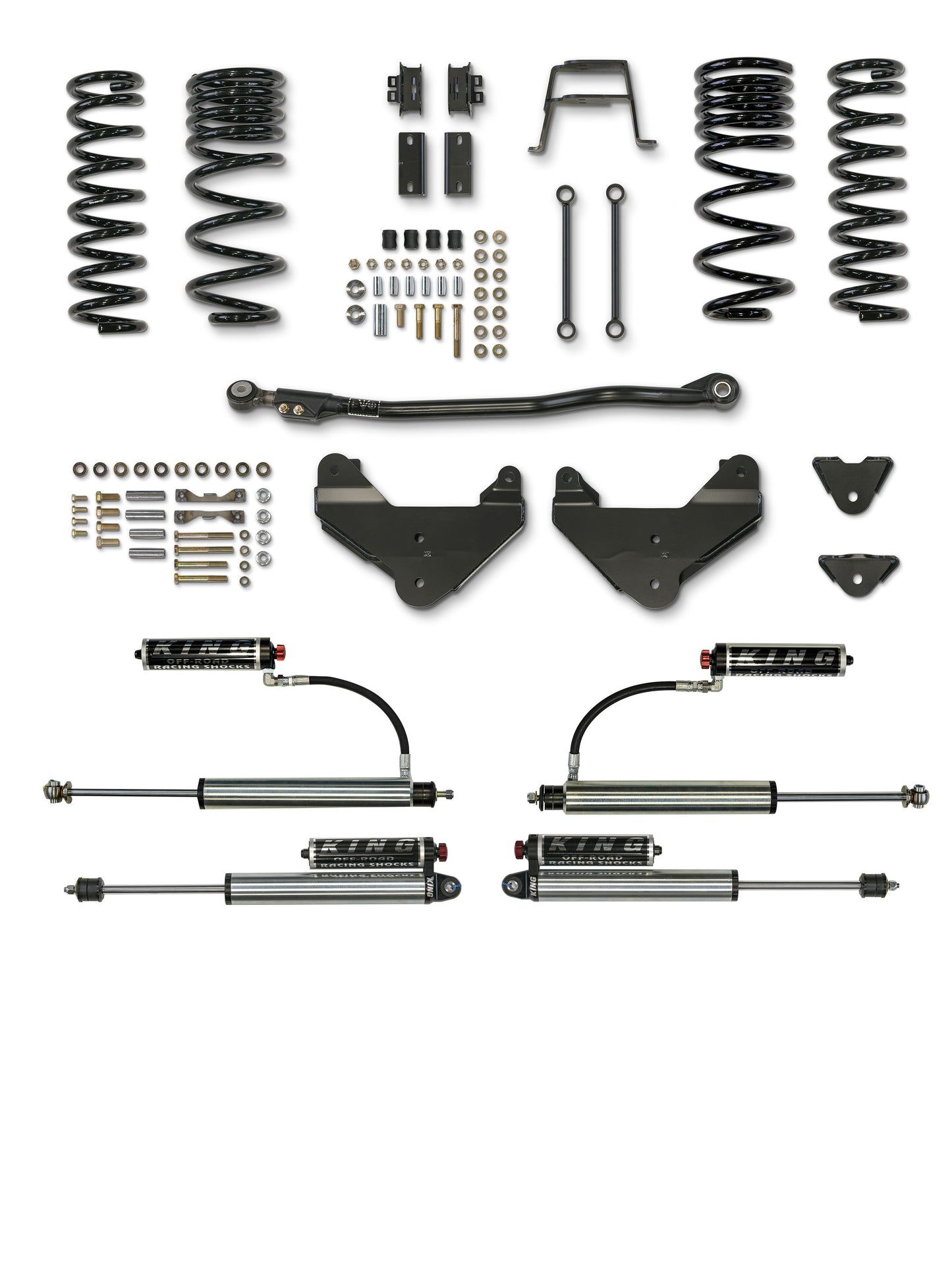 2019-Present Ram 2500 Diesel 3.5 Inch Lift with King 2.5 Inch Remote Reservoir Shocks And Compression Adjusters EVO Manufacturing