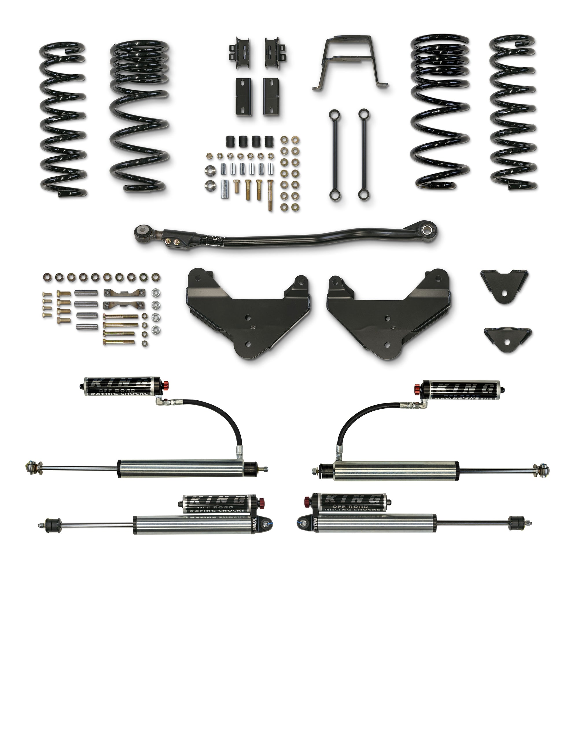 2019-Present Ram 2500 Diesel 3.5 Inch Lift with King 2.5 Inch Remote Reservoir Shocks And Compression Adjusters EVO Manufacturing