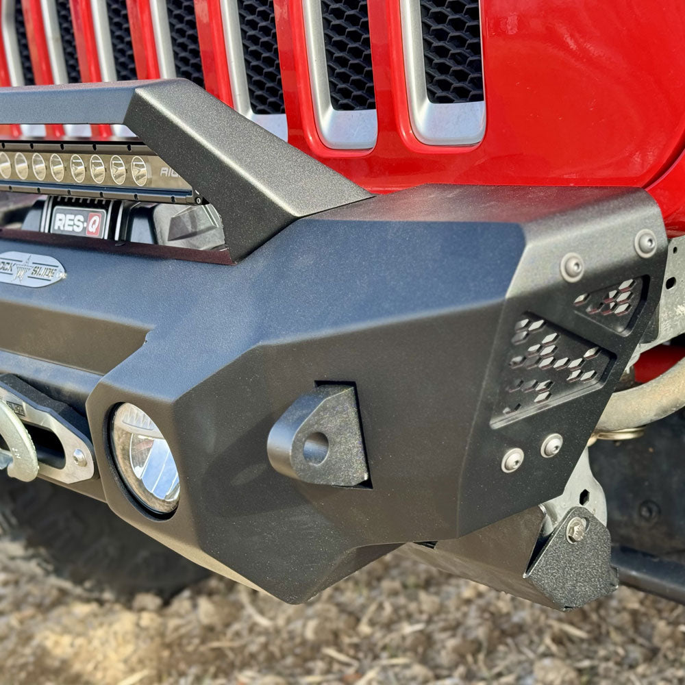 Shorty Front Bumper With Winch Plate For 18-25 Jeep Wrangler JL 2-4 Door 20-25 Gladiator