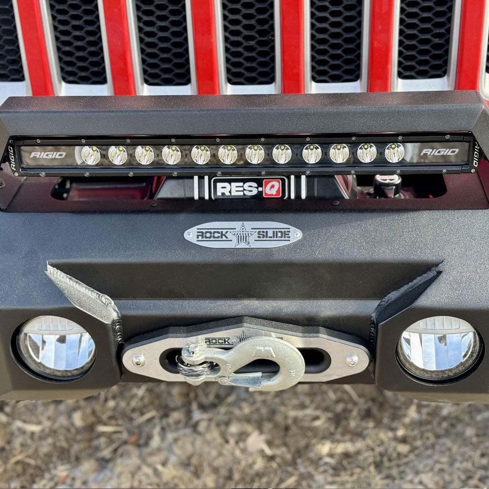 Shorty Front Bumper With Winch Plate For 18-25 Jeep Wrangler JL 2-4 Door 20-25 Gladiator