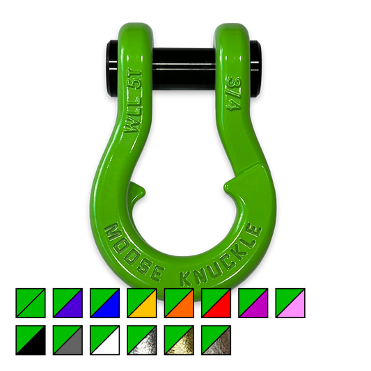 Jowl Recovery Split Shackle 3/4 Sublime Green Moose Knuckle Offroad