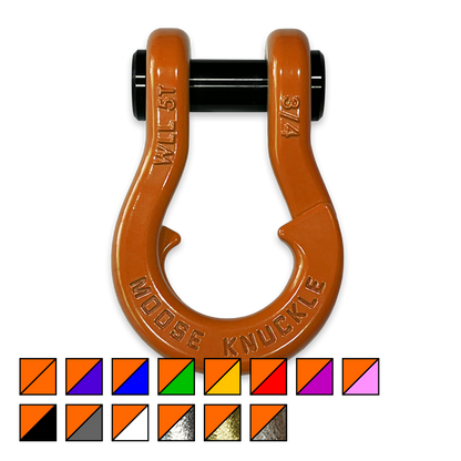 Jowl Recovery Split Shackle 3/4 Obscene Orange Moose Knuckle Offroad