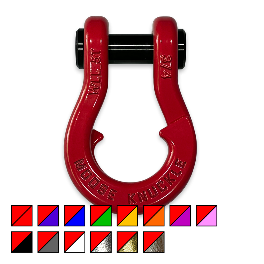 Jowl Recovery Split Shackle 3/4 Flame Red Moose Knuckle Offroad
