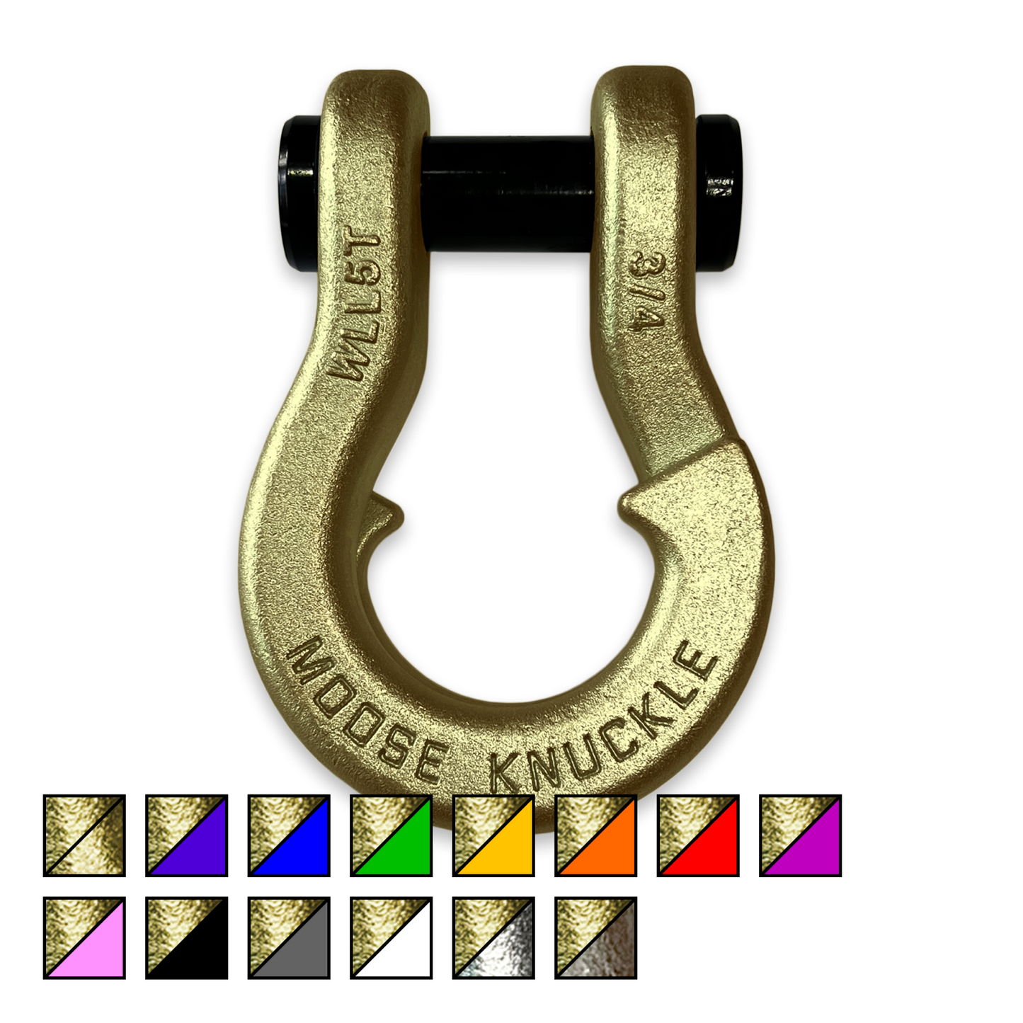 Jowl Recovery Split Shackle 3/4 Brass Knuckle Moose Knuckle Offroad