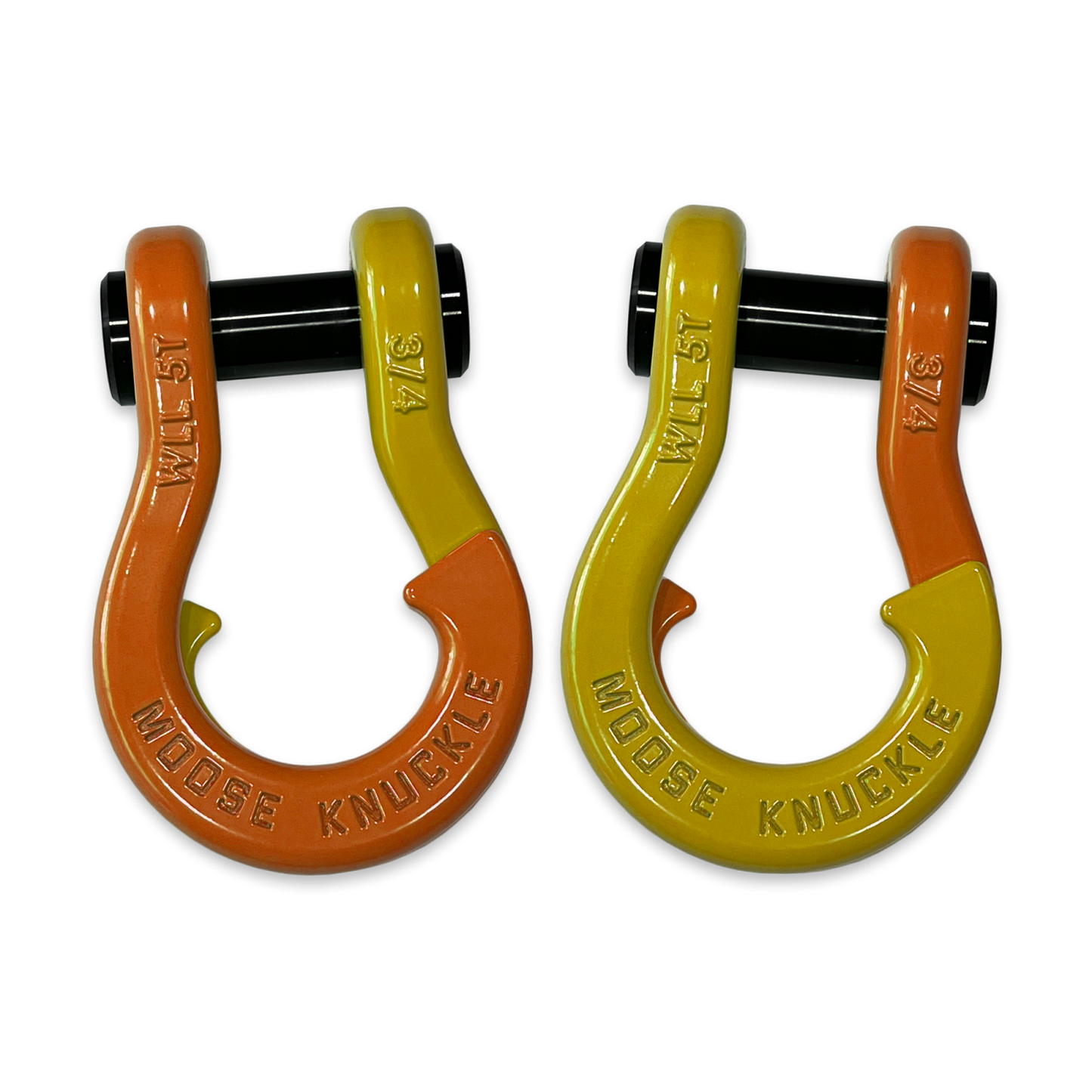 Jowl Recovery Split Shackle 3/4 Obscene Orange Moose Knuckle Offroad