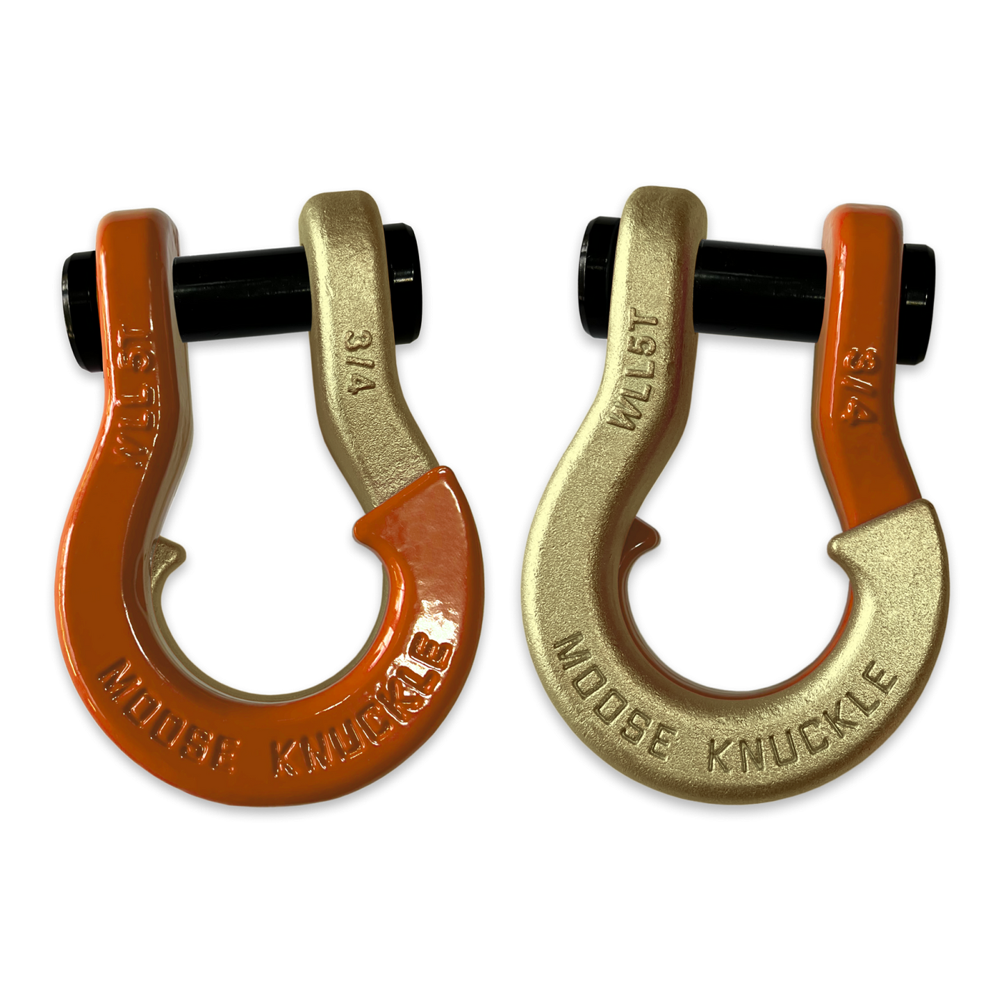 Jowl Recovery Split Shackle 3/4 Obscene Orange Moose Knuckle Offroad
