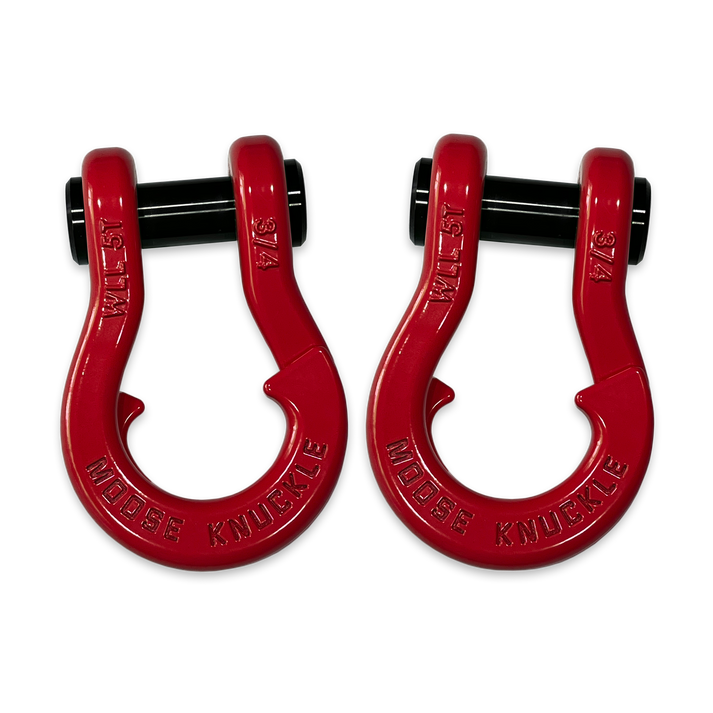Jowl Recovery Split Shackle 3/4 Flame Red Moose Knuckle Offroad