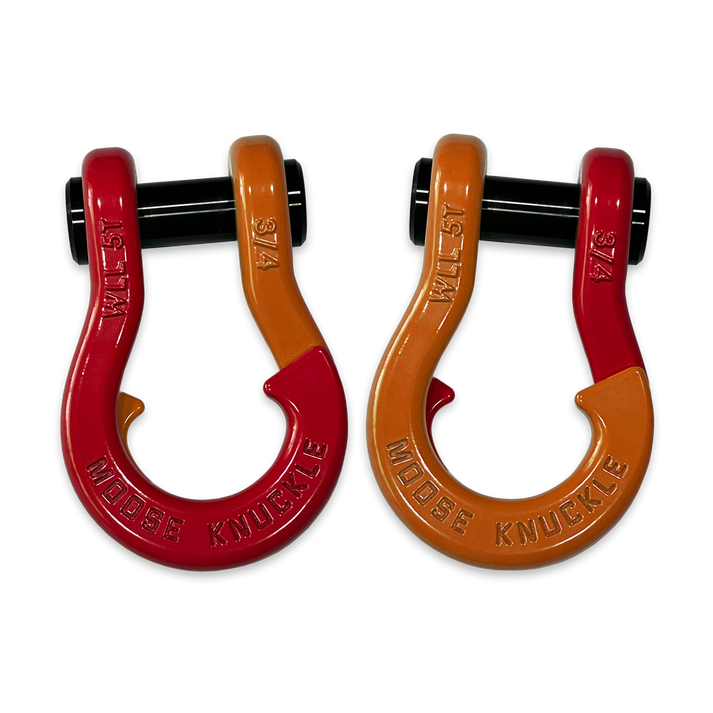 Jowl Recovery Split Shackle 3/4 Flame Red Moose Knuckle Offroad