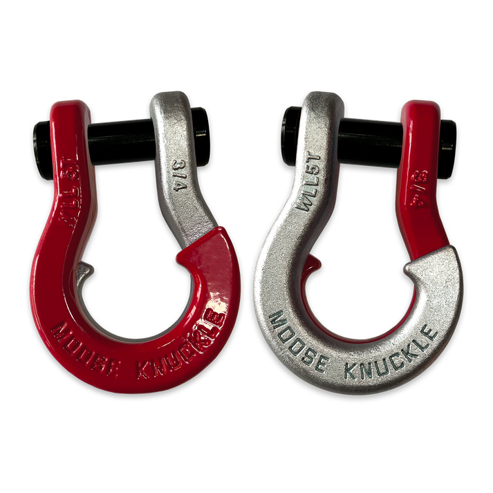 Jowl Recovery Split Shackle 3/4 Flame Red Moose Knuckle Offroad