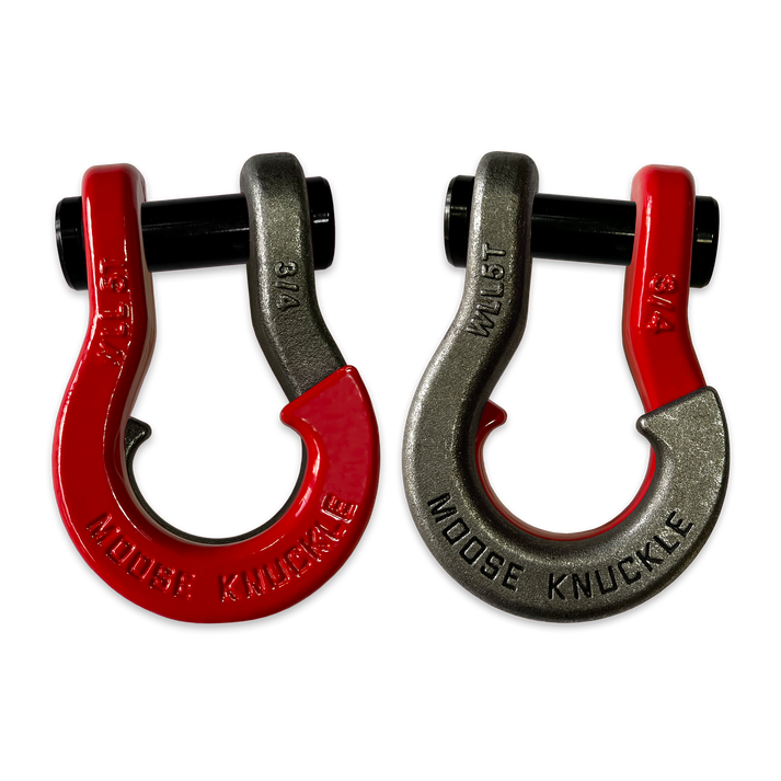 Jowl Recovery Split Shackle 3/4 Flame Red Moose Knuckle Offroad