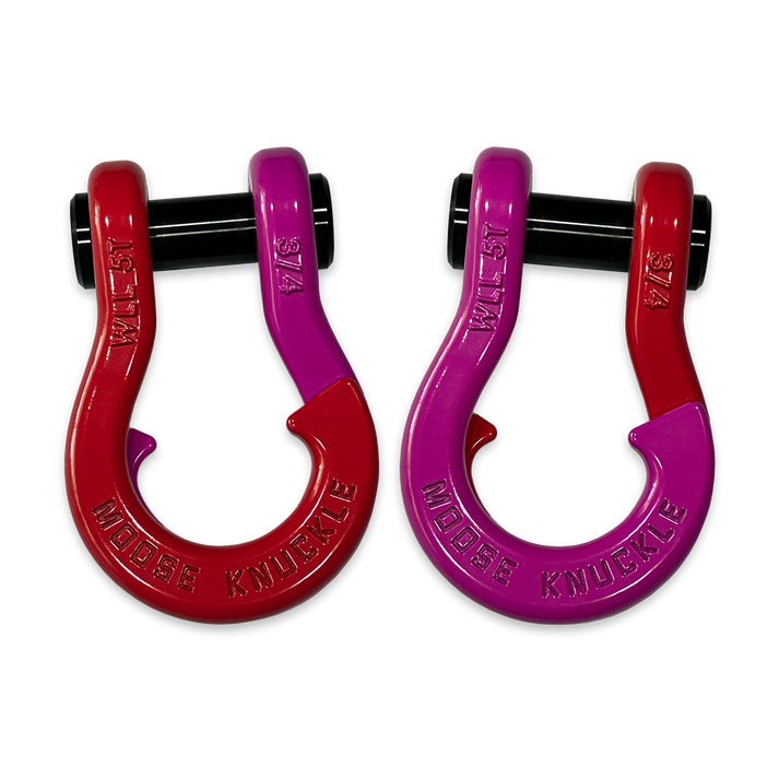 Jowl Recovery Split Shackle 3/4 Flame Red Moose Knuckle Offroad