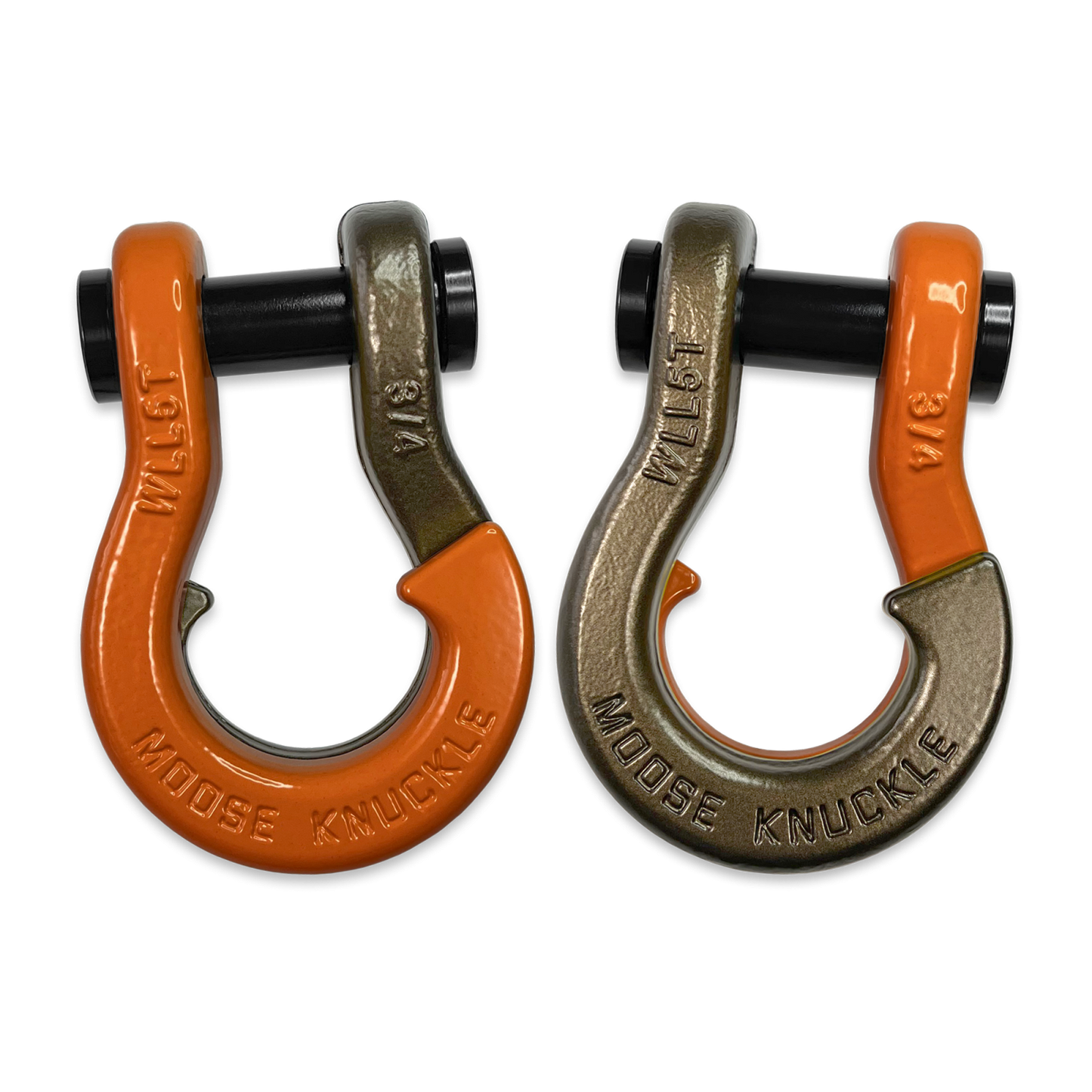 Jowl Recovery Split Shackle 3/4 Obscene Orange Moose Knuckle Offroad