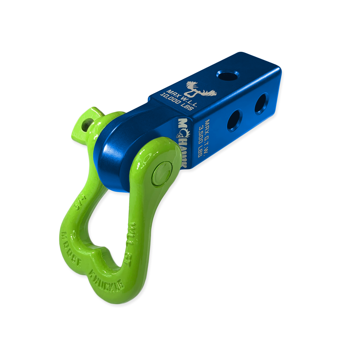 XL 3/4 Shackle and Mohawk 2.0 Receiver Combo Blue Pill  Moose Knuckle Offroad